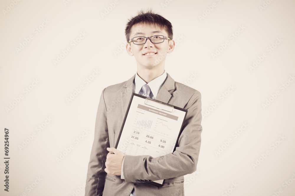 Successful young business man of Asian, full length portrait iso Successful young business man of Asian, full length portrait iso