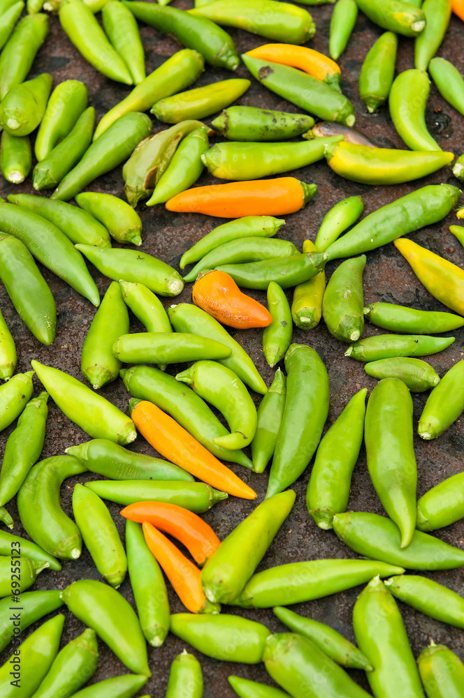 Chiles roasting Chiles roasting