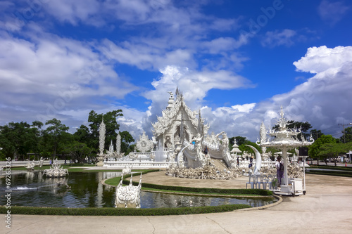 View to Wat Rong Khun, Chiang Rai Thailand
