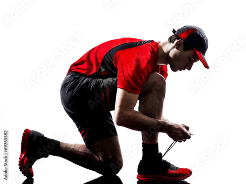 runner jogger lacing shoes silhouette