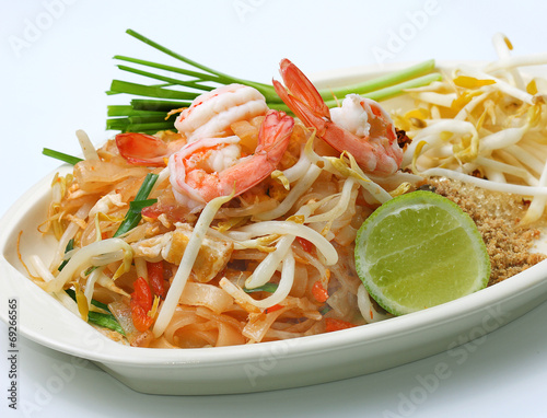 Pad Thai Food, Stir fry noodles with shrimp.
