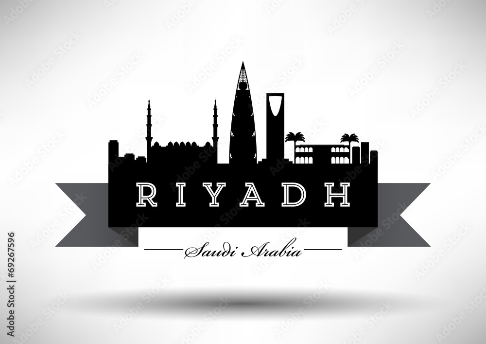 City of Riyadh Typographic Skyline Design
