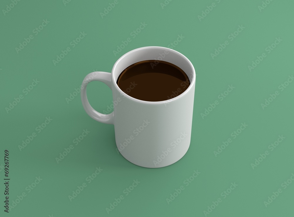 Obraz premium Tasse Kaffee weiß