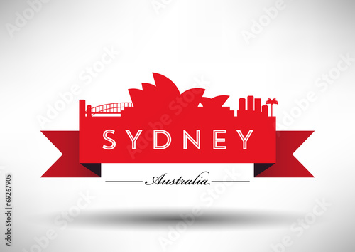 City of Sydney Typographic Skyline Design