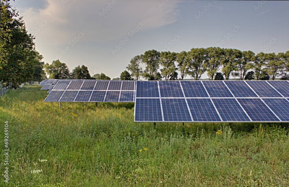 Solar power plant outside the town Solar power plant outside the town