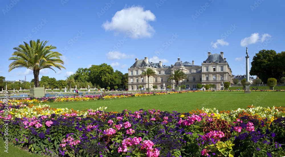 Luxembourg Palace in Jardin du Luxembourg in Paris