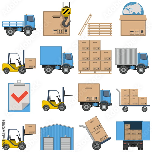 Vector Flat Icons - Shipping