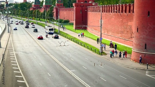Kremlin Palace,  Traffic, Moscow, Russia