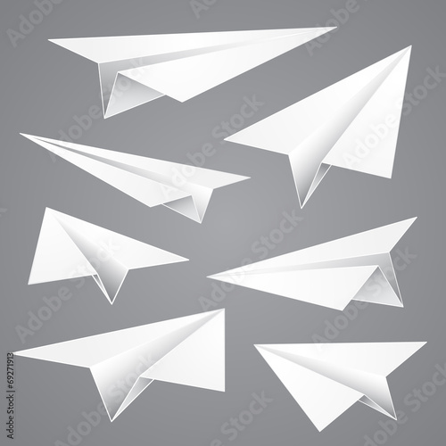 Paper planes, vector illustration