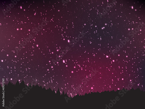 Universe, nebula and galaxy, landscape background