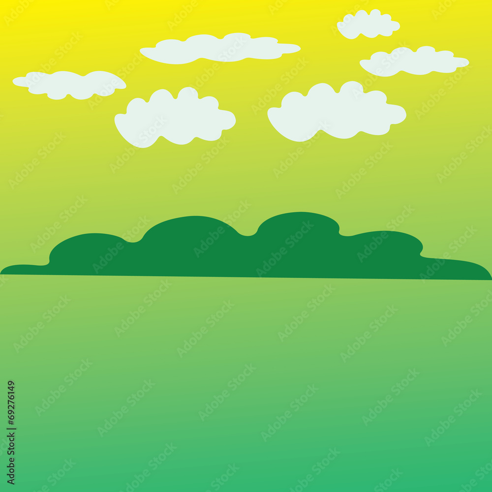 abstract country landscape with white cloud background abstract country landscape with white cloud background