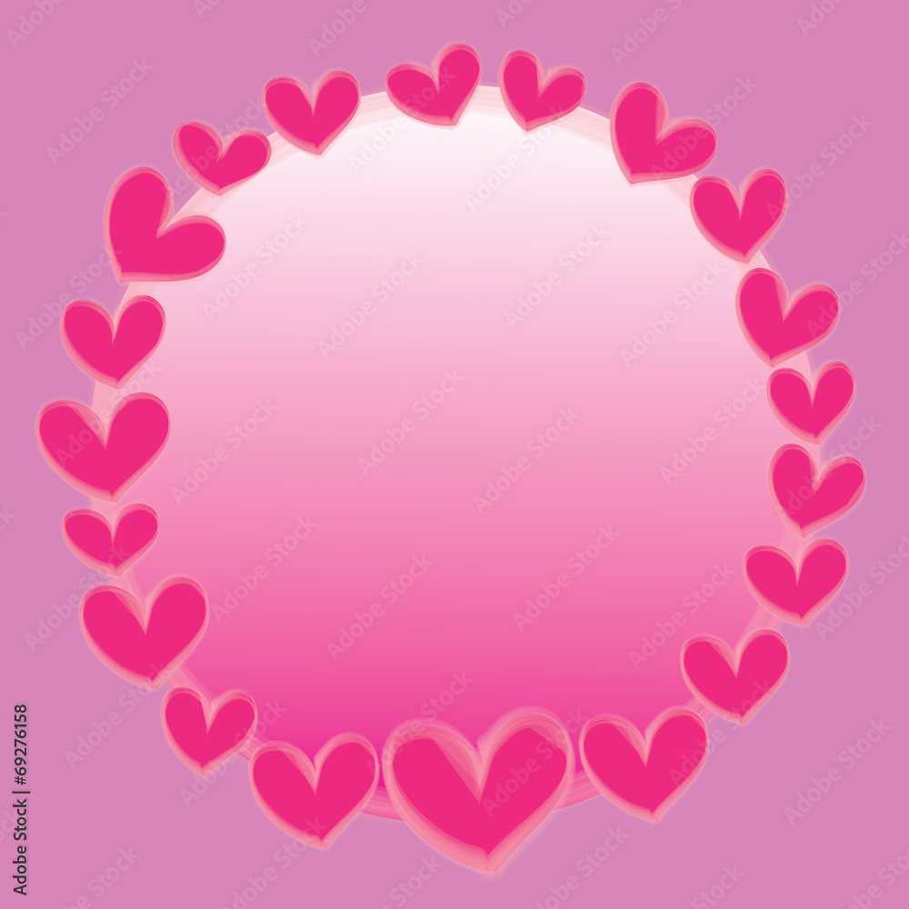 abstract pink heart with space for text on pink background abstract pink heart with space for text on pink background