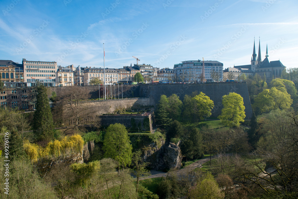 View of Luxembourg historical city center