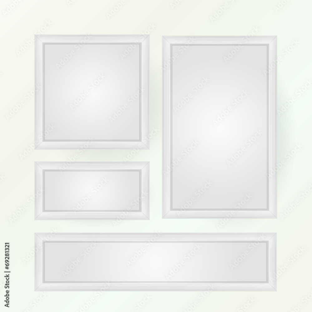 Vector illustration of blank poster mock-ups Vector illustration of blank poster mock-ups