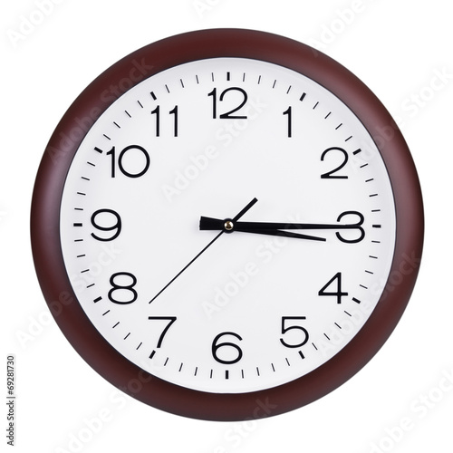 Clock shows fifteen minutes of the fourth