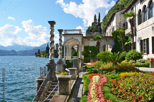 View to the lake Como from villa Monastero. Italy photo