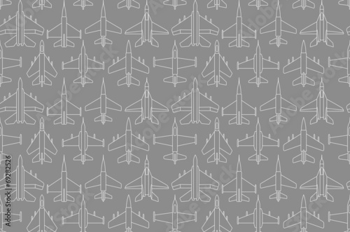 seamless pattern with military airplanes 01