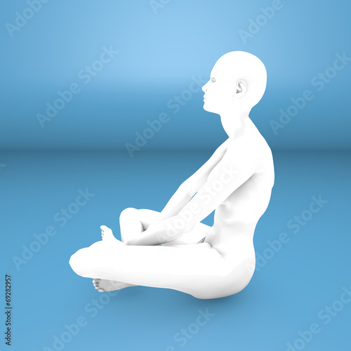 Donna yoga concentrazione meditazione