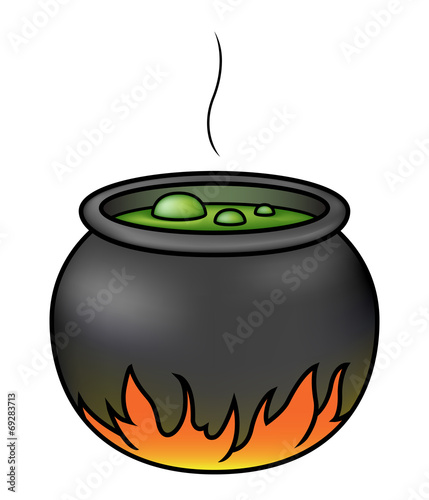 Witches' Brew in a Cauldron