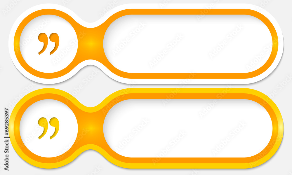 Obraz premium two buttons for entering text with quotation mark