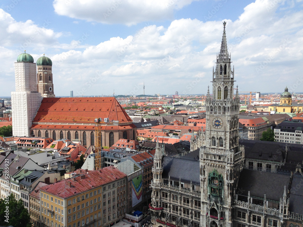 Blick auf München vom alten Peter
