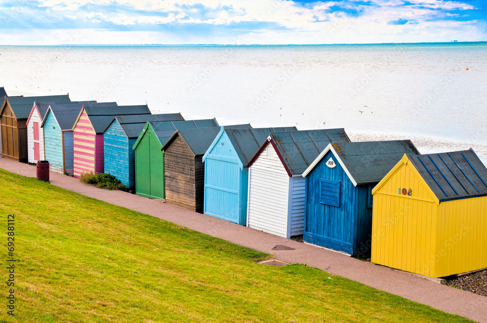 Beach huts in Englands Beach huts in Englands