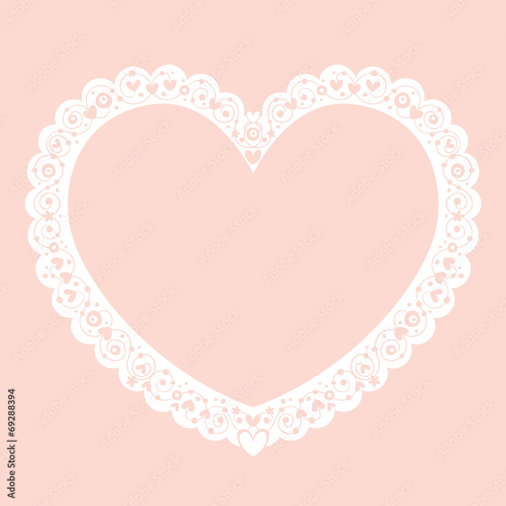 Valentine heart decorative ornamental frame banner background