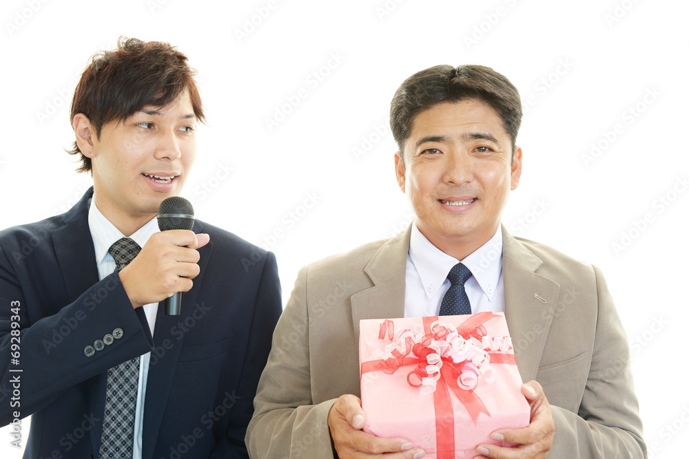 笑顔のビジネスマン 笑顔のビジネスマン