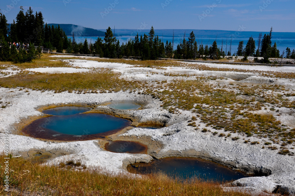 One of the many scenic landscapes of  Yellowstone National Park,
