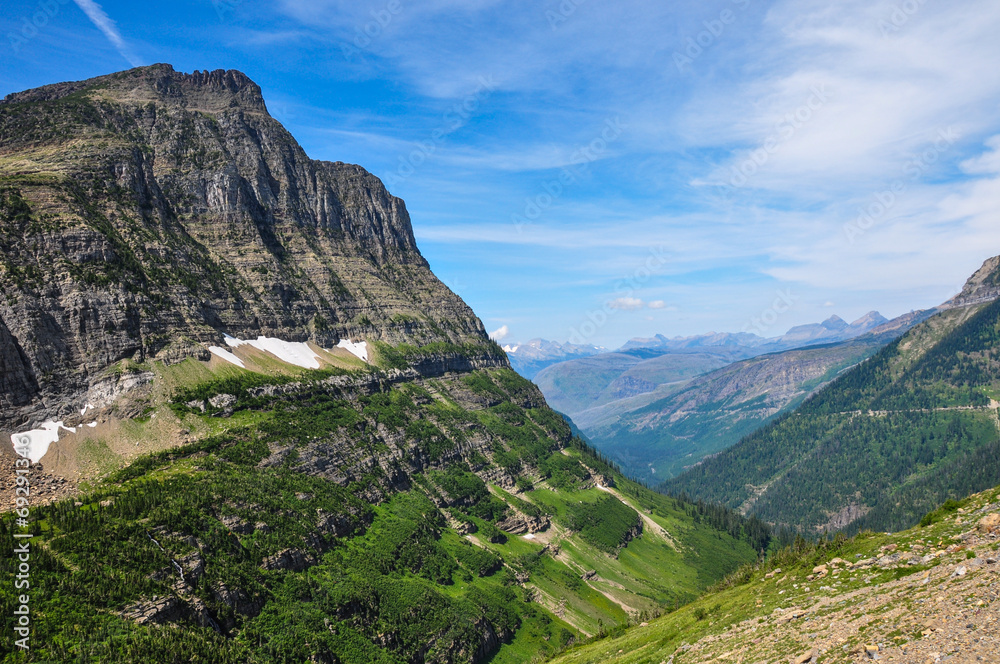 Going-to-the-sun road in Glacier National Park, Montana, USA