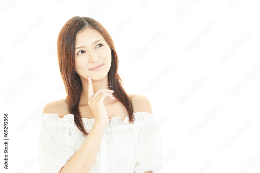 微笑む美しい女性 微笑む美しい女性