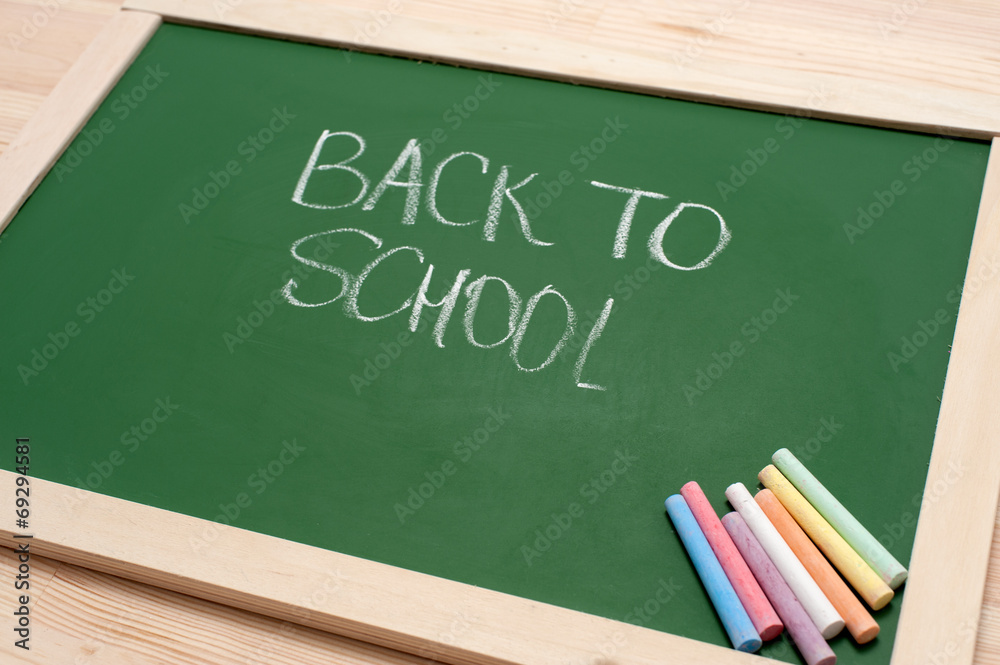 Blackboard with crayons Blackboard with crayons