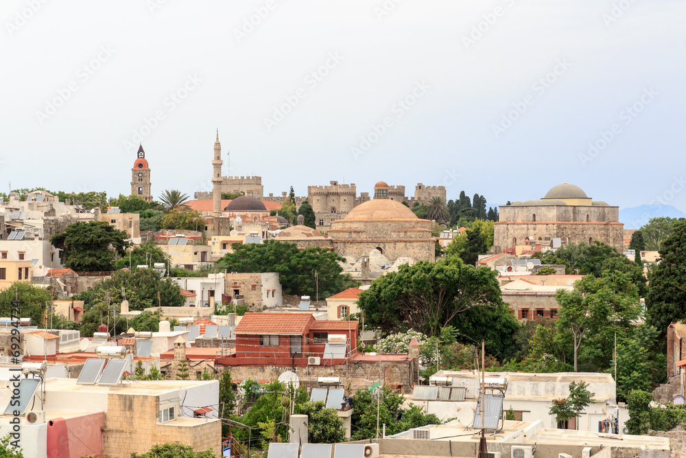 Panorama der Altstadt von Rhodos Stadt