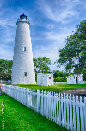 The Ocracoke Lighthouse and Keeper's Dwelling on Ocracoke Island photo