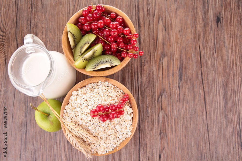 muesli and fruit muesli and fruit