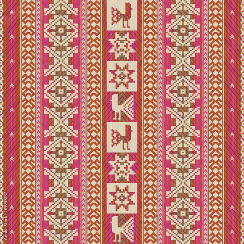 South american traditional textile geometric pattern