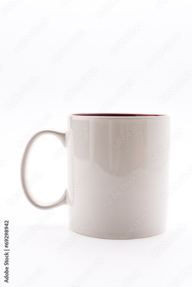 Obraz premium White coffee cup isolated on white