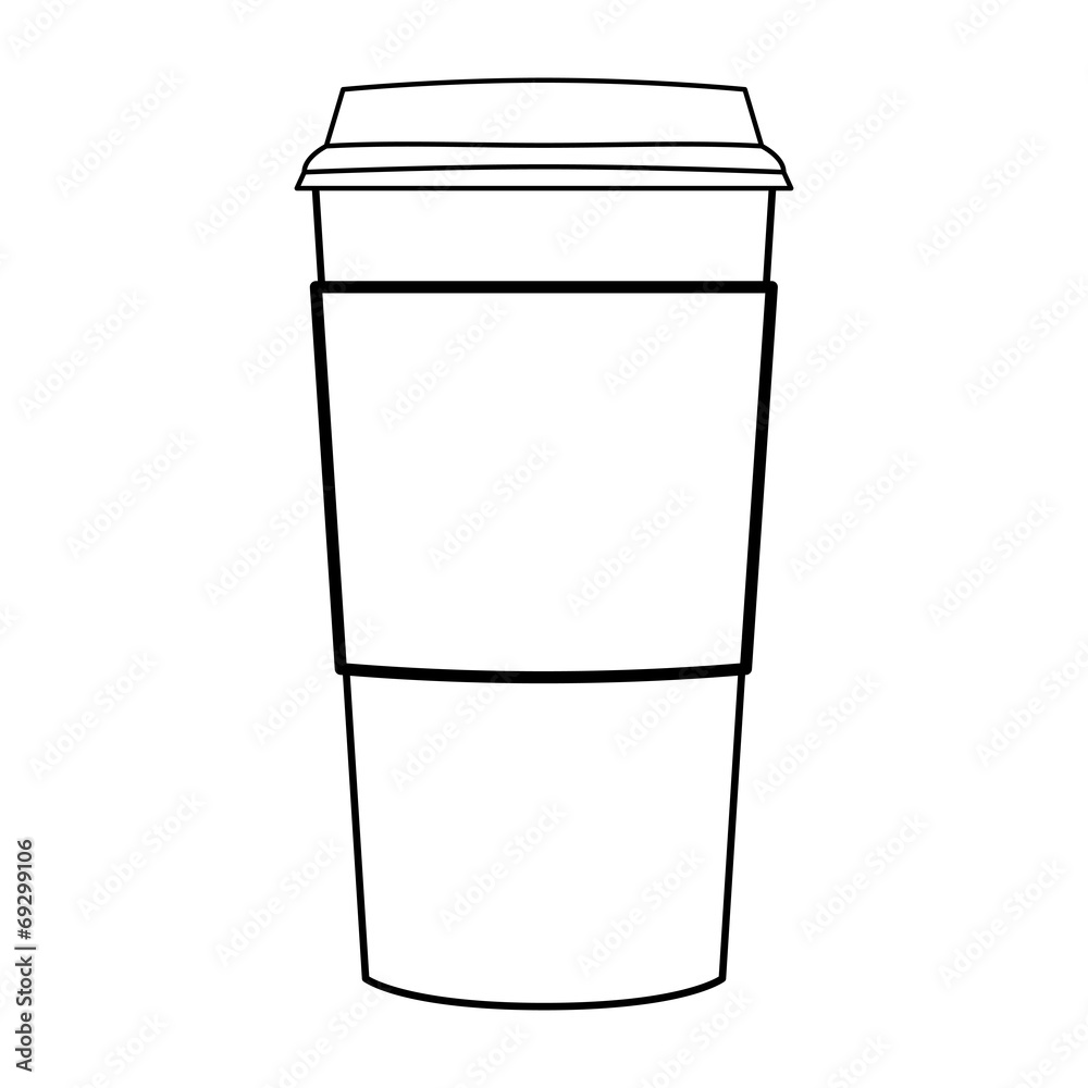 paper coffee cup outline vector paper coffee cup outline vector