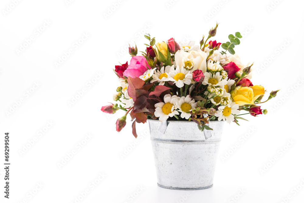 Fototapeta premium Flower bouquet isolated on white