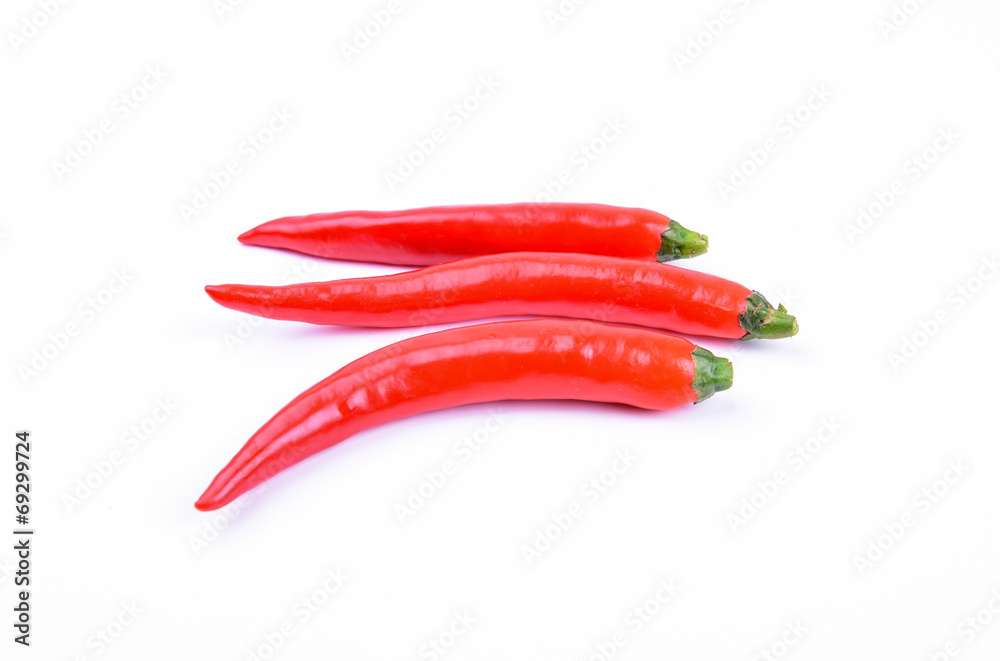 red hot chili on a white screen