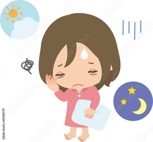 不眠に悩む若い女性