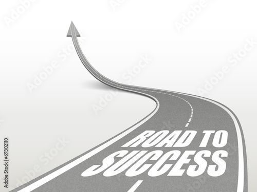 road to success words on highway road