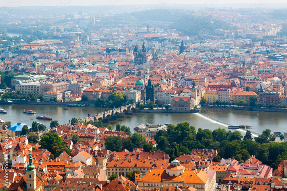 Prague.The Vltava river.