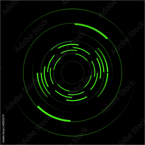 Abstract vector of green circles