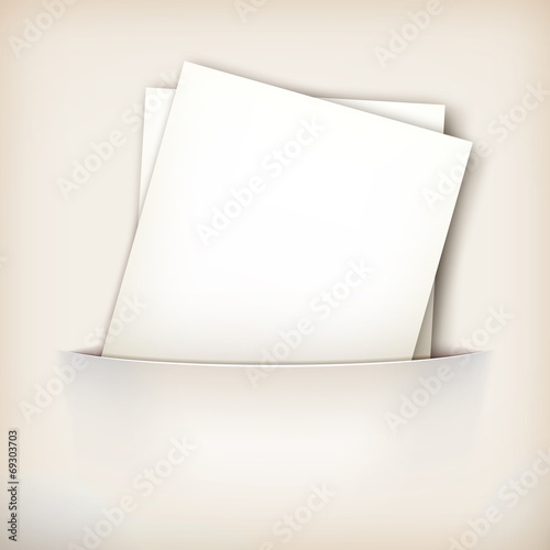 Vector Paper Sheet in Pocket