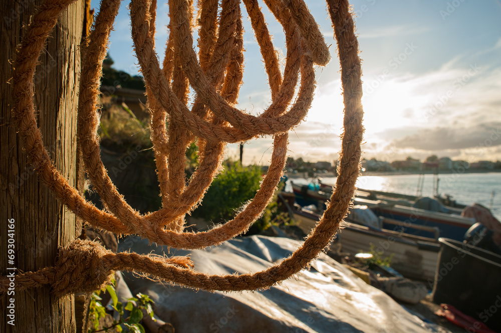 Fototapeta premium Fishing rope