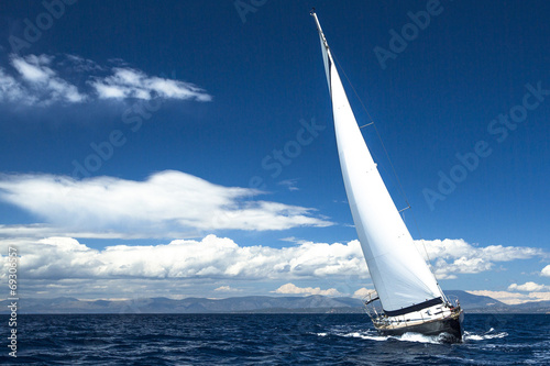 Luxury yachts. Boat in sailing regatta. © De Visu