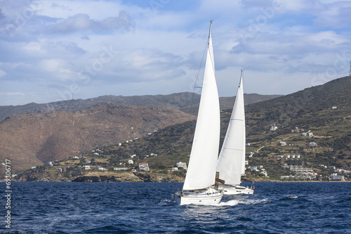 Yachting in Greece. Sailing.