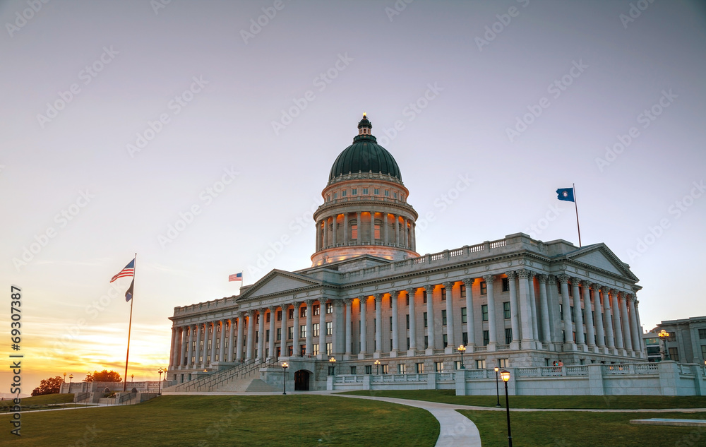 Utah state capitol building in Salt Lake City