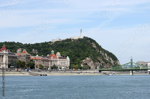 Canvas Print Liberty bridge and Gellert hill Budapest